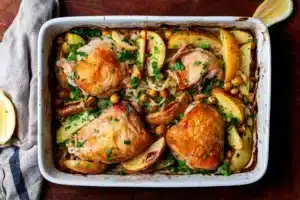 Smitten Kitchen photo of beautifully brown roast lemon chicken