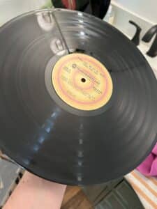 The same record after cleaning, looking pristine